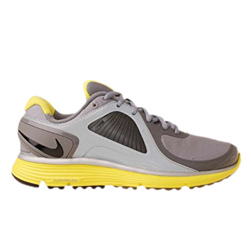 Like New! NIKE Lunar Eclipse Gray and Yellow Shoes